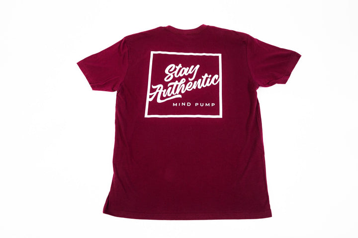 Stay Authentic Tee (Burgundy)
