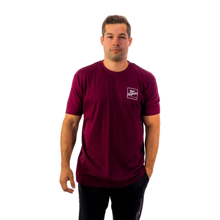 Stay Authentic Tee (Burgundy)